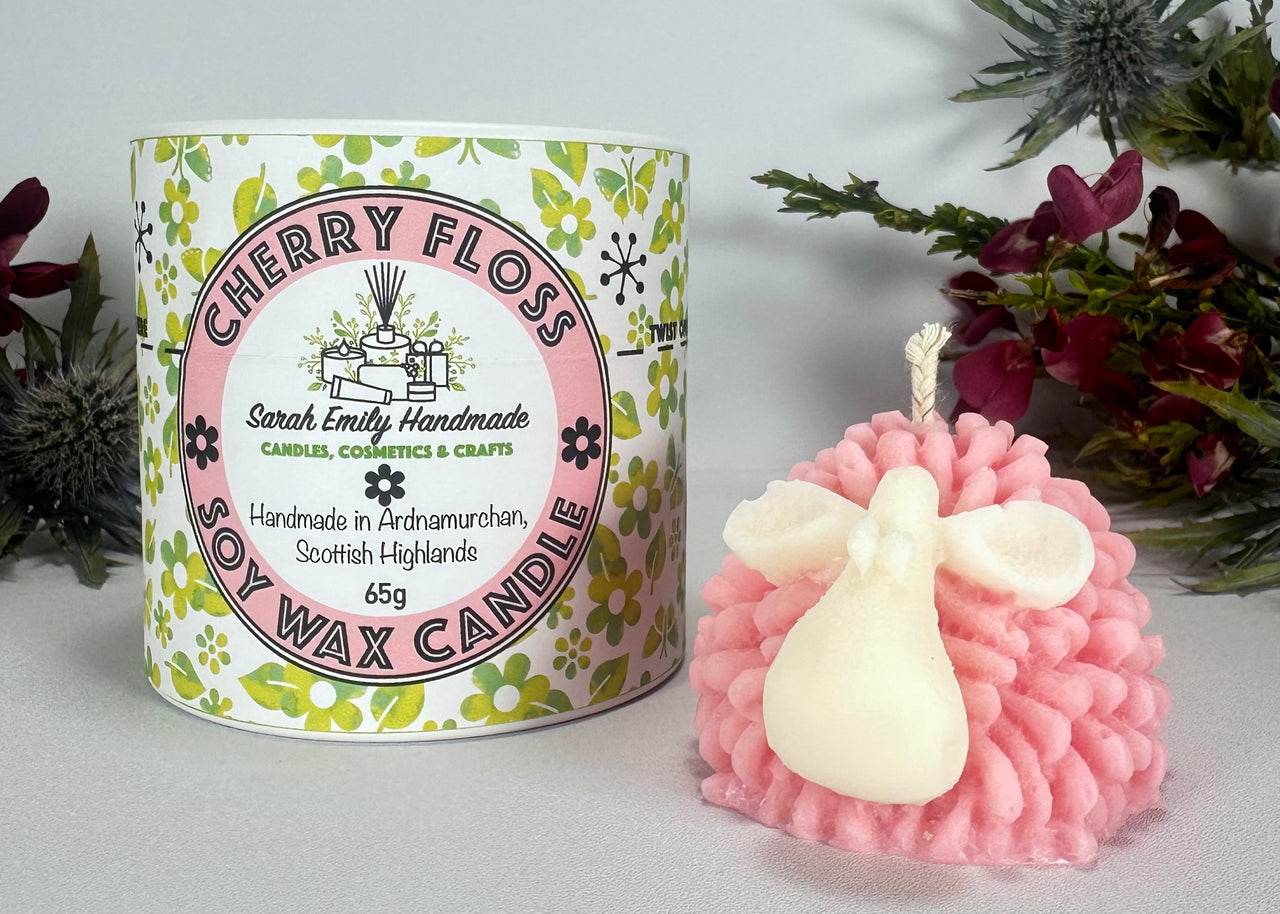 Cherry Floss Sheep Candle