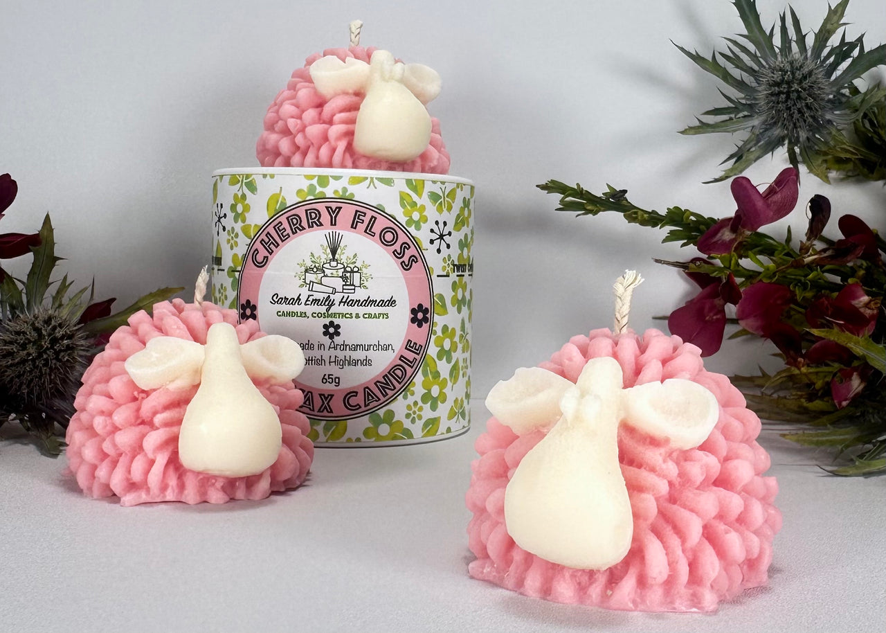 Cherry Floss Sheep Candle