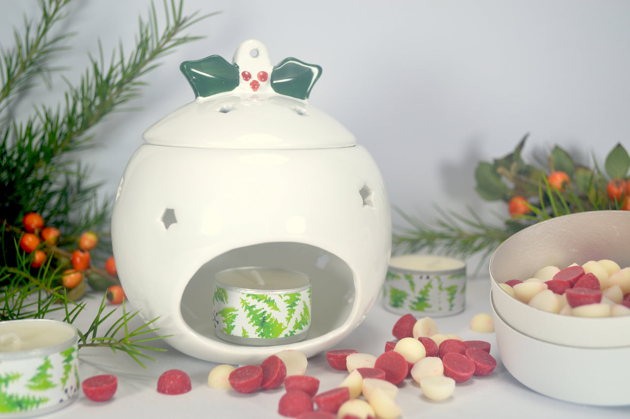 Christmas Pudding Wax Melt Burner Set