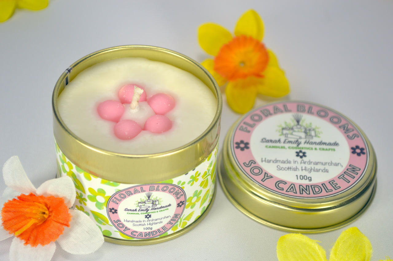 Floral Blooms Mini Candle Tin