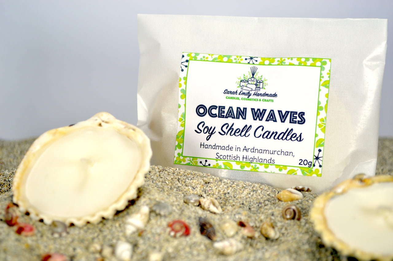 Ocean Waves Shell Candles