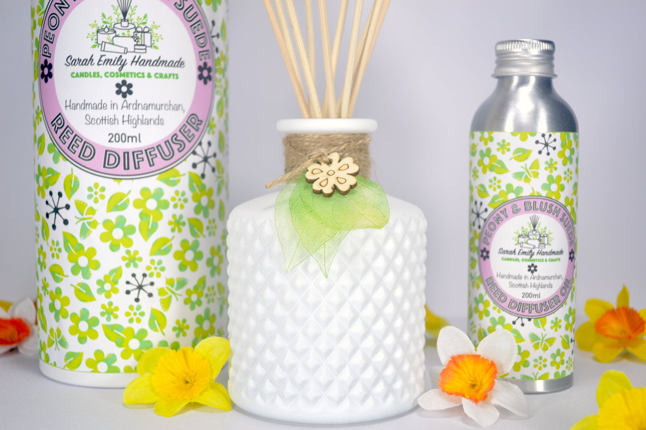 Peony & Blush Suede Reed Diffuser