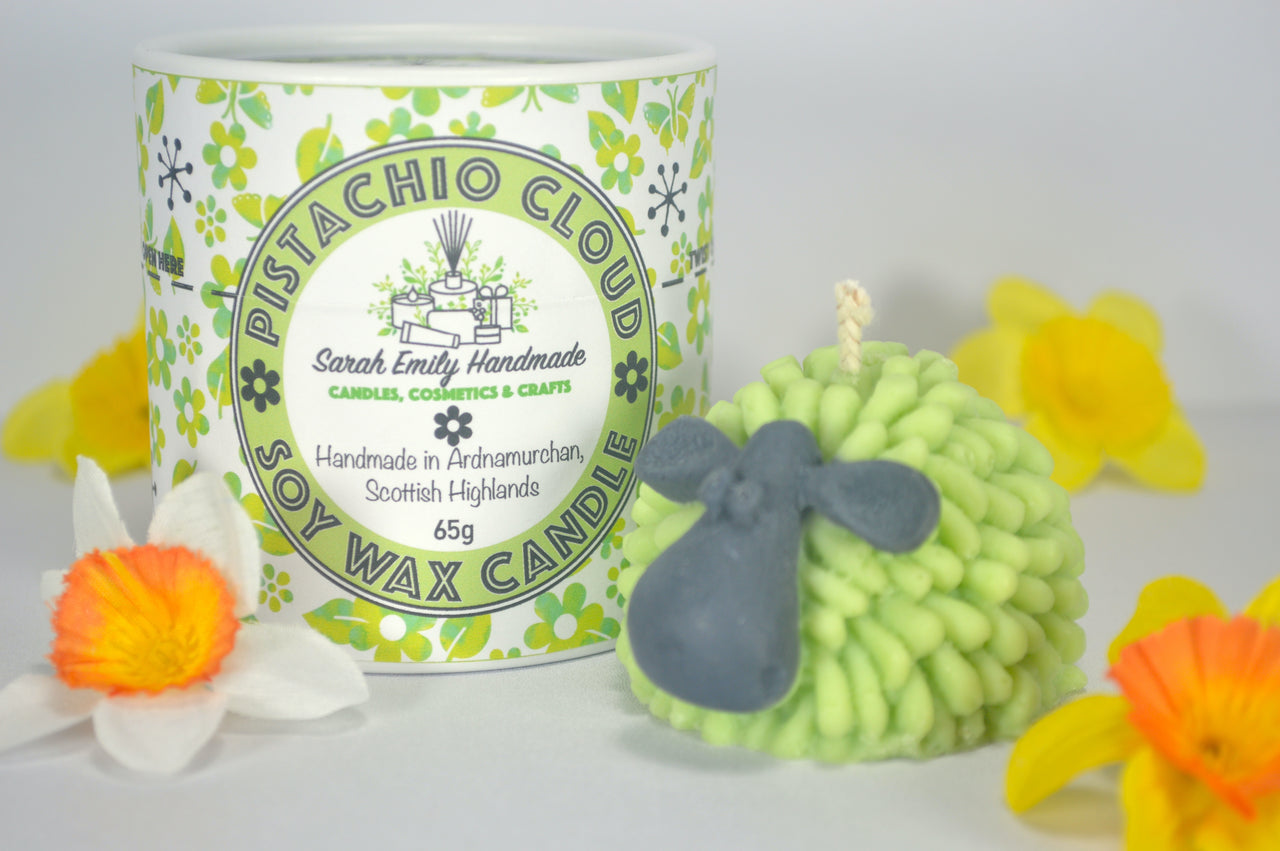 Pistachio Cloud Sheep Candle