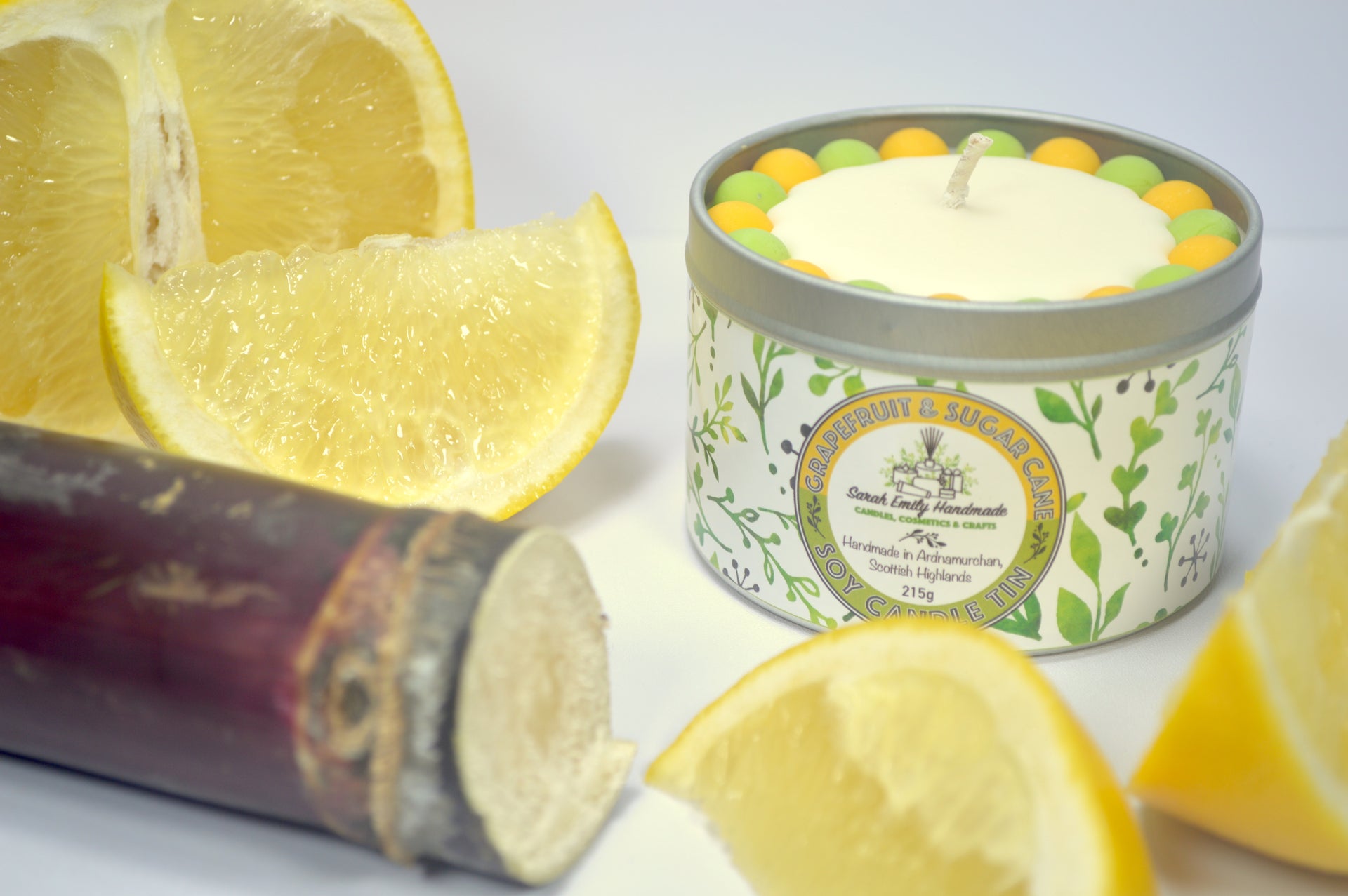 Grapefruit & Sugar Cane Candle Tin